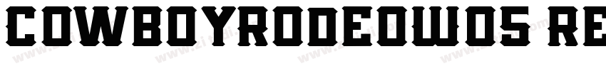 CowboyRodeoW05 Regul字体转换